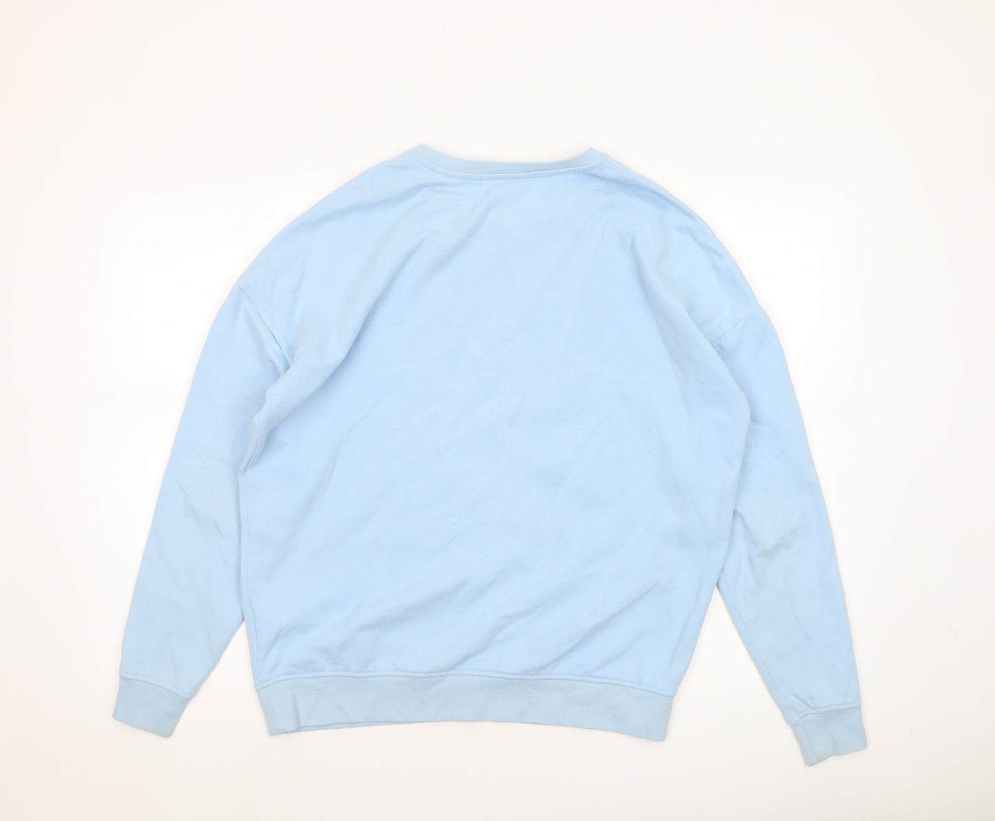 Jack Wills Women Blue UK 8 Cotton Blend Crew Neck Pullover Sweatshirt