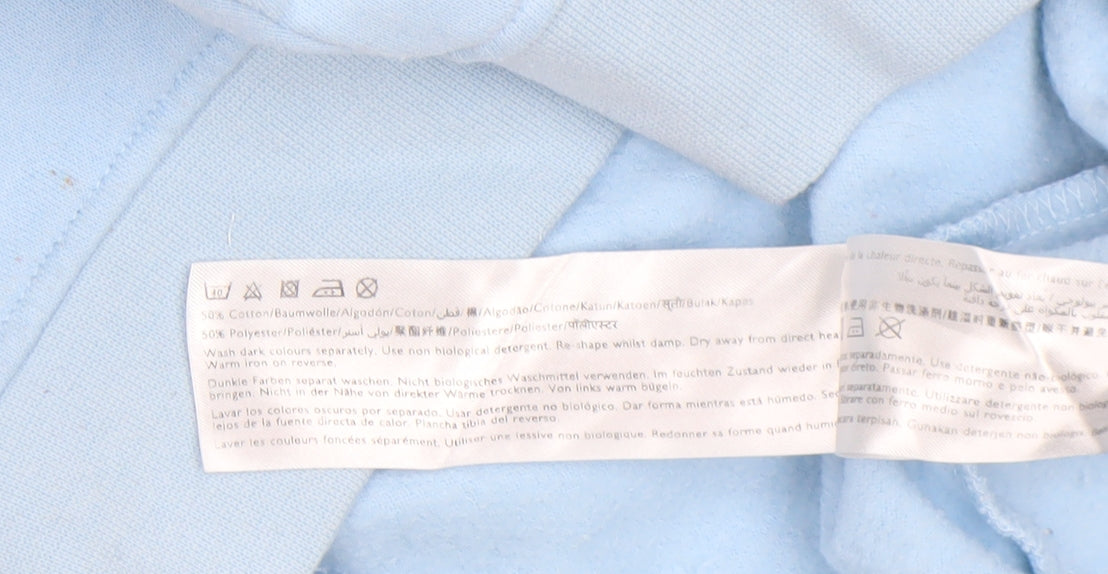 Jack Wills Women Blue UK 8 Cotton Blend Crew Neck Pullover Sweatshirt