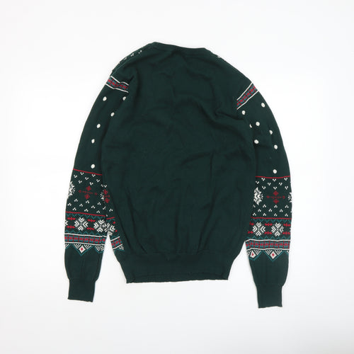 Star Wars Men's Green Small Christmas Crew Neck Jumper