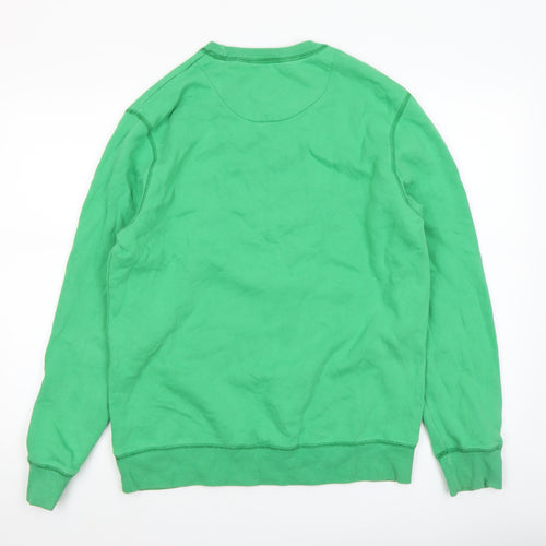 Easy Men's Green Christmas Elf Graphic Pullover Sweatshirt Medium