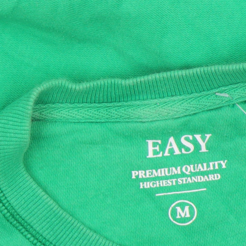 Easy Men's Green Christmas Elf Graphic Pullover Sweatshirt Medium