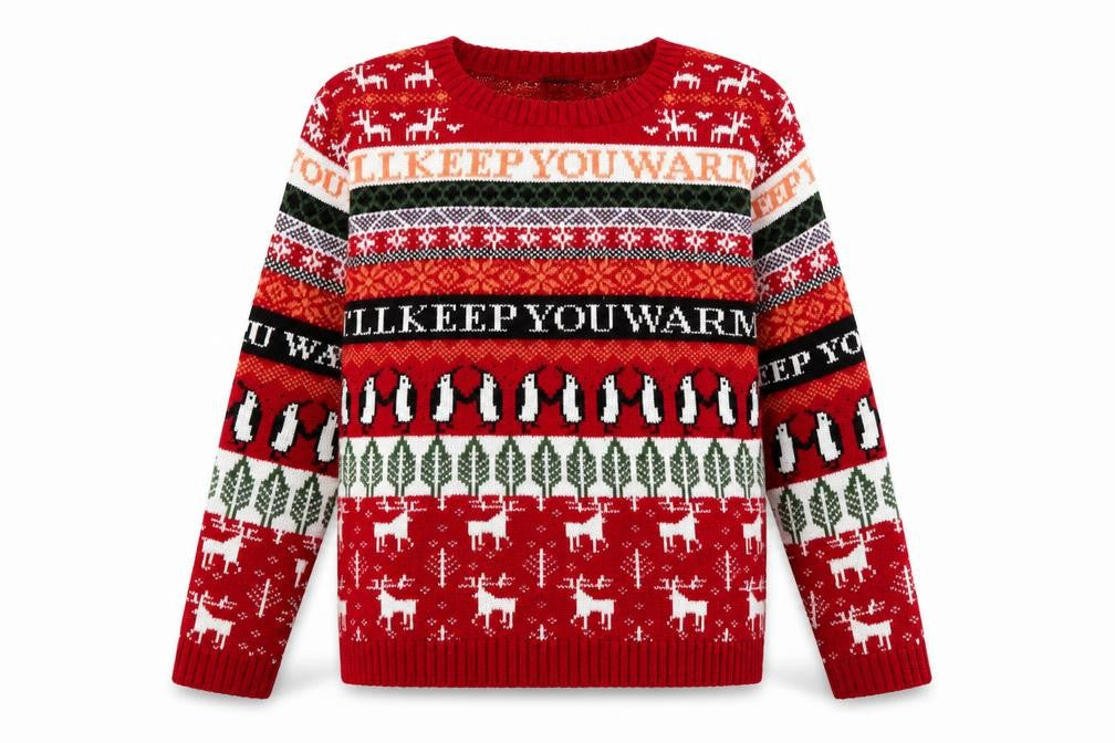 River Island Womens Red Christmas Fair Isle Jumper Size S