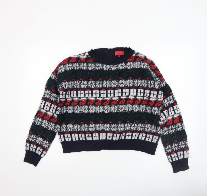 Next Womens Multicoloured Fair Isle Christmas Jumper Size 14