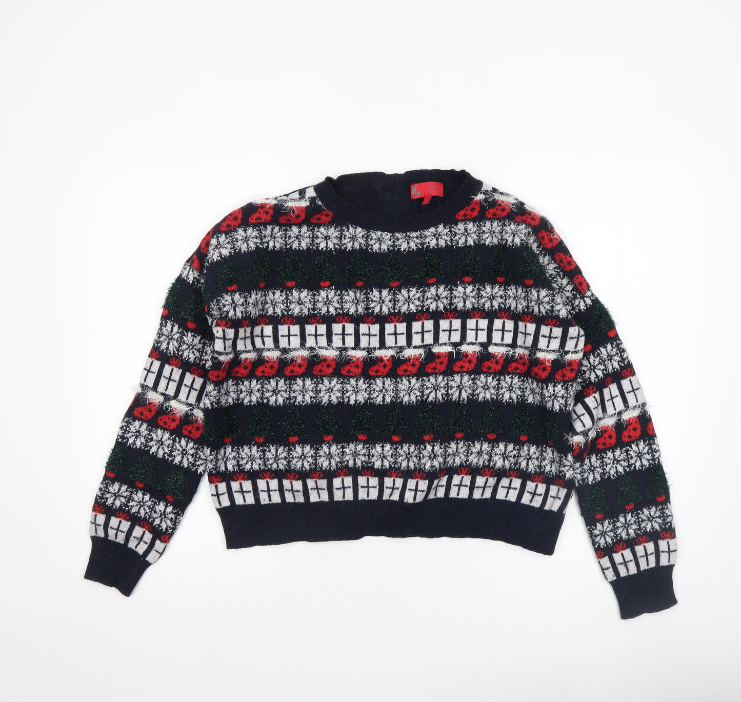 Next Womens Multicoloured Fair Isle Christmas Jumper Size 14