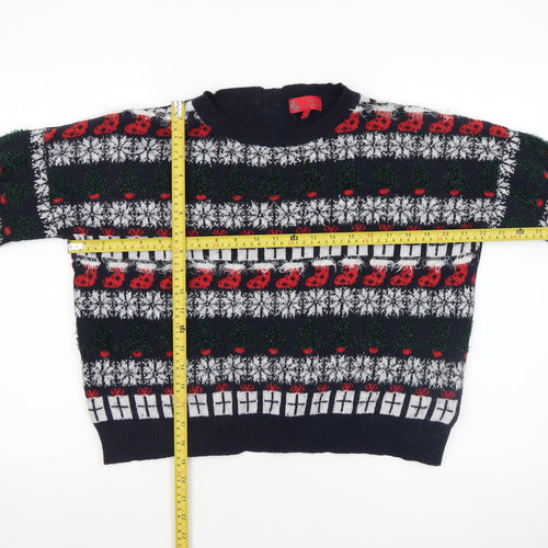 Next Womens Multicoloured Fair Isle Christmas Jumper Size 14