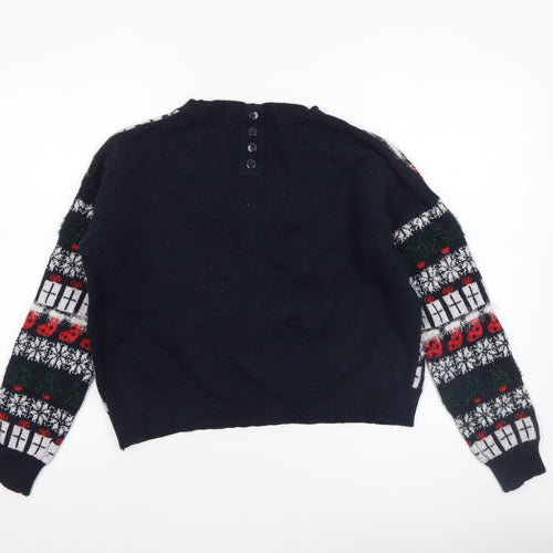 Next Womens Multicoloured Fair Isle Christmas Jumper Size 14