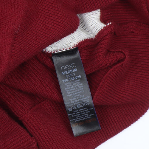 Next Men's Red Christmas 'Santa Says Relax' Cotton Jumper Size M