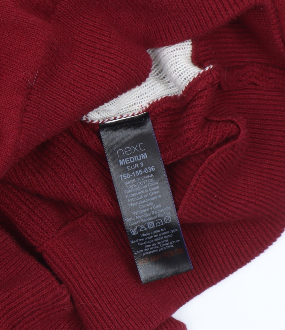Next Men's Red Christmas 'Santa Says Relax' Cotton Jumper Size M