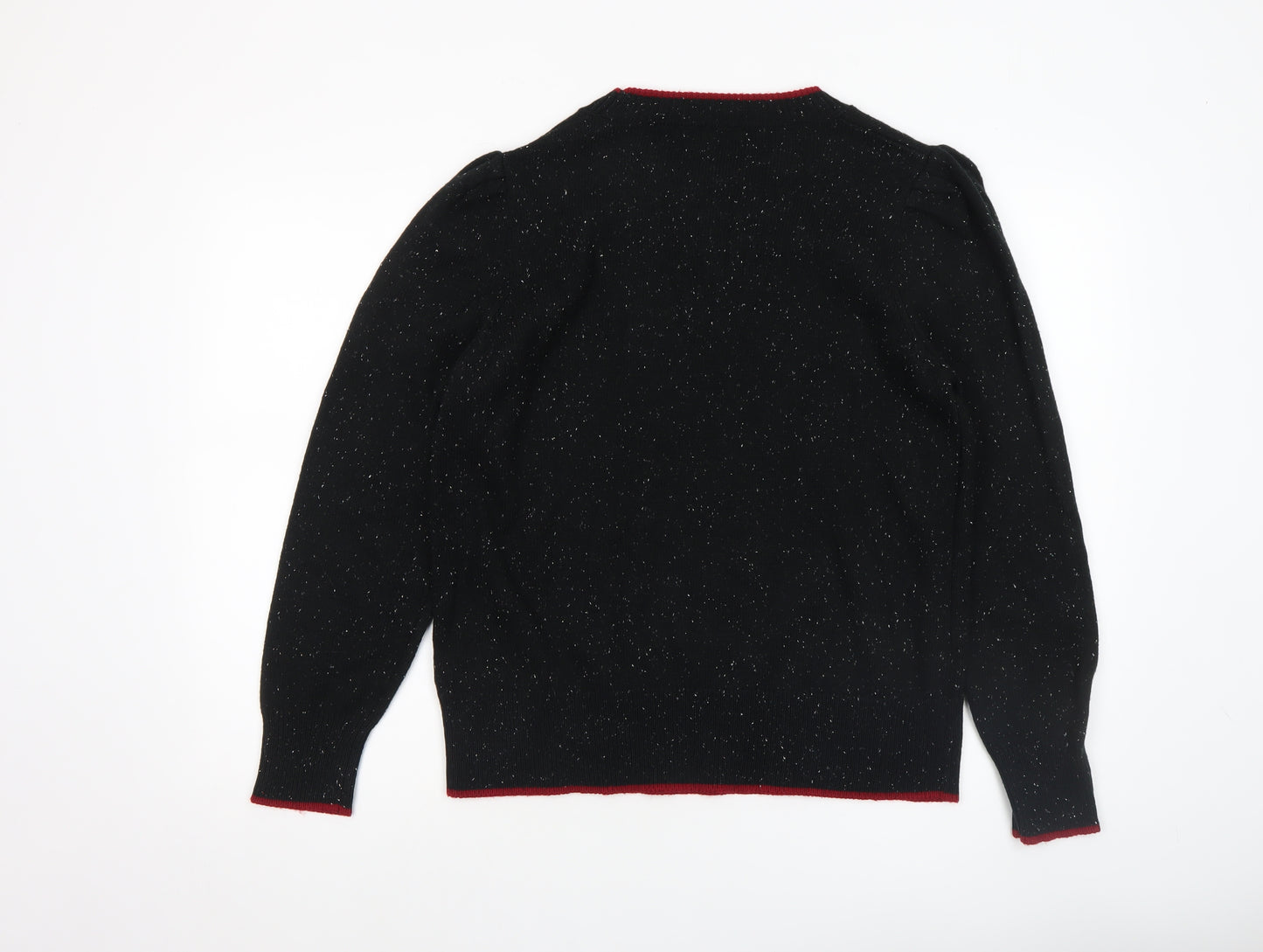 Next Women’s Black Sequin Reindeer Christmas Jumper Size 16