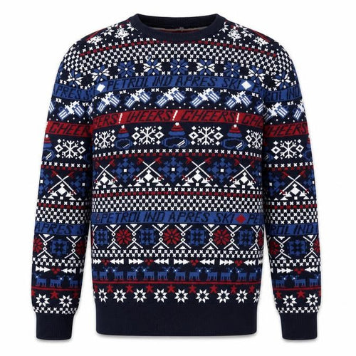 Petrol Industries Men's Multicoloured Fair Isle Cotton Jumper Size S