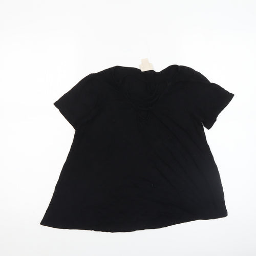 Mossimo Supply Co. Womens Black XS V-Neck Stretch Jersey T-Shirt