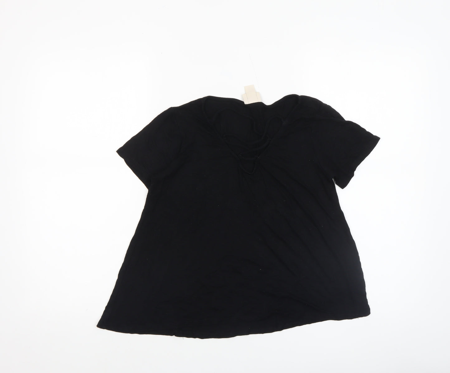 Mossimo Supply Co. Womens Black XS V-Neck Stretch Jersey T-Shirt