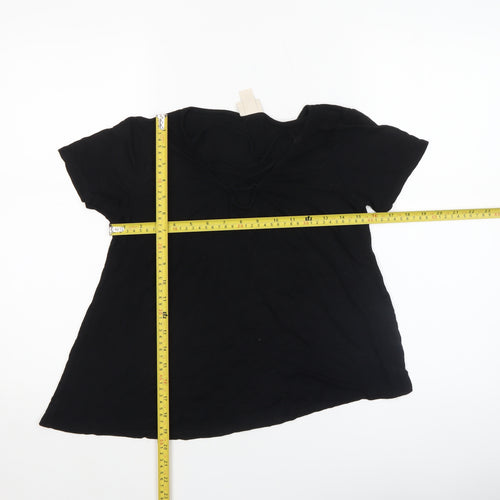 Mossimo Supply Co. Womens Black XS V-Neck Stretch Jersey T-Shirt