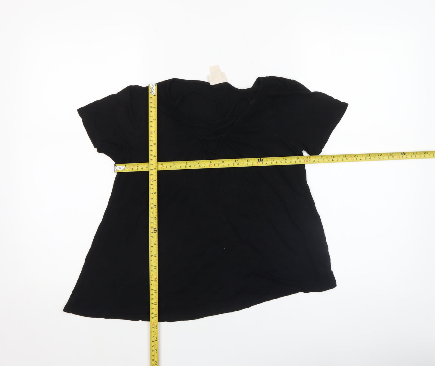 Mossimo Supply Co. Womens Black XS V-Neck Stretch Jersey T-Shirt