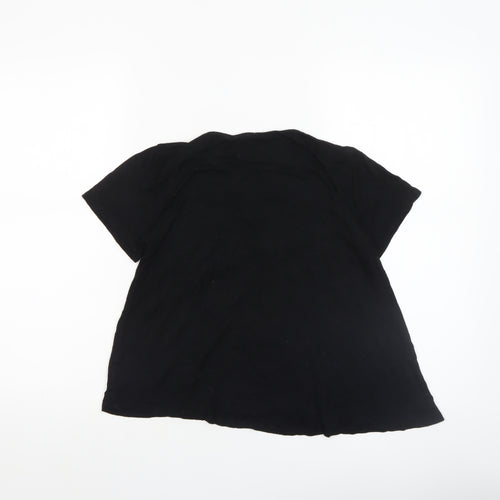Mossimo Supply Co. Womens Black XS V-Neck Stretch Jersey T-Shirt