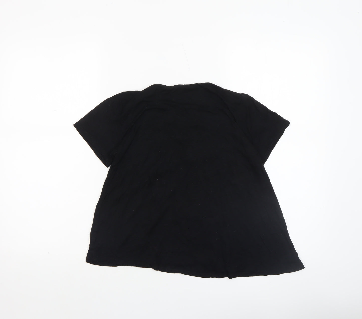 Mossimo Supply Co. Womens Black XS V-Neck Stretch Jersey T-Shirt