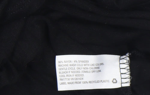 Mossimo Supply Co. Womens Black XS V-Neck Stretch Jersey T-Shirt