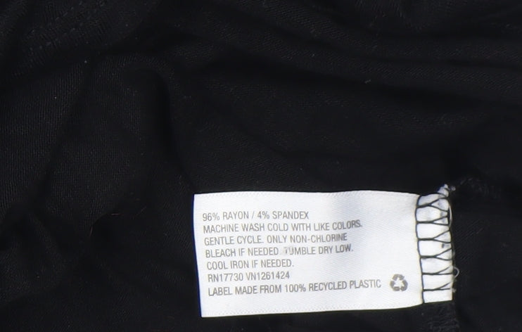 Mossimo Supply Co. Womens Black XS V-Neck Stretch Jersey T-Shirt