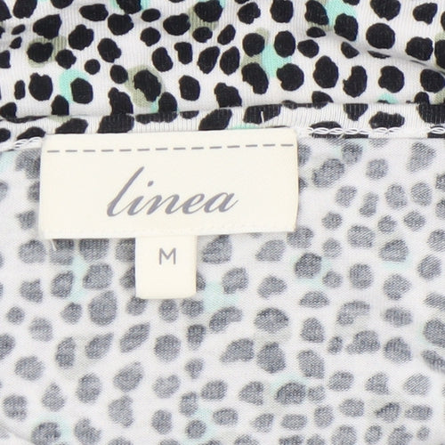 Linea Women’s Multicoloured Animal Print Cowl Neck 3/4 Sleeve Blouse M