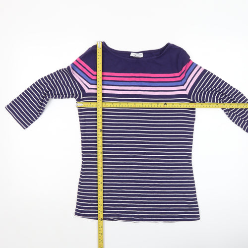 Tabitha Webb Women's Multicoloured Striped 3/4 Sleeve T-Shirt M