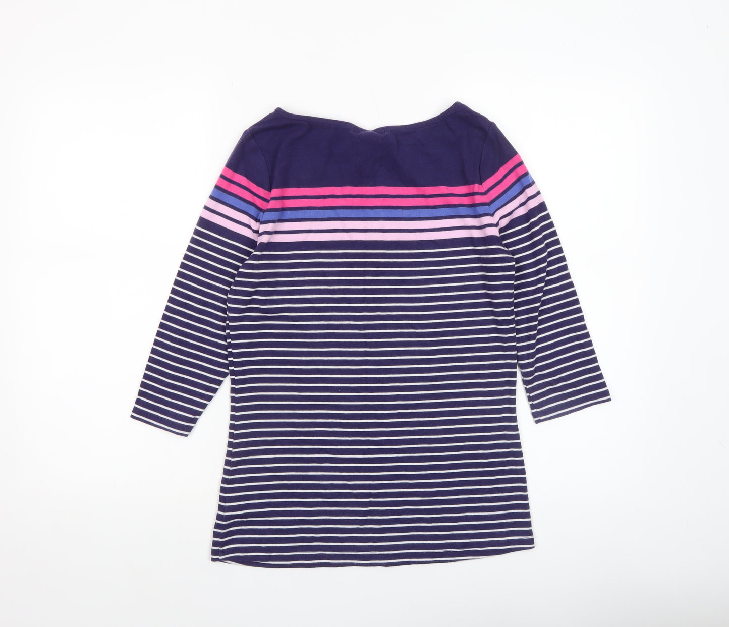 Tabitha Webb Women's Multicoloured Striped 3/4 Sleeve T-Shirt M