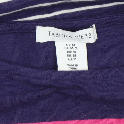 Tabitha Webb Women's Multicoloured Striped 3/4 Sleeve T-Shirt M
