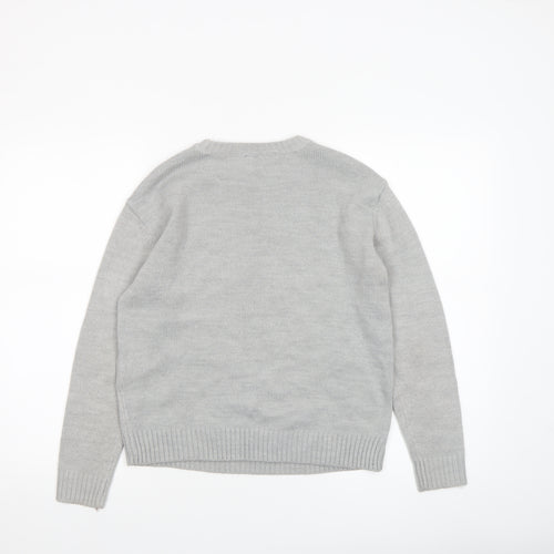 H&M Divided Women's Grey Christmas Santa Jumper XS