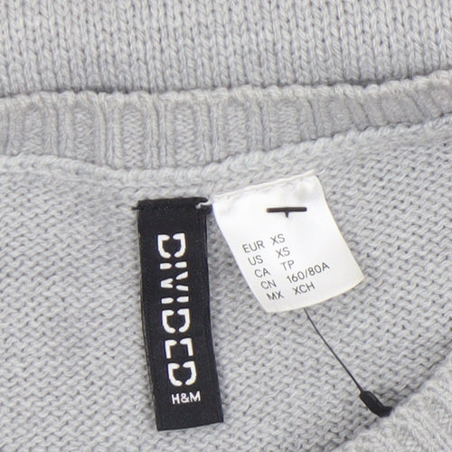 H&M Divided Women's Grey Christmas Santa Jumper XS