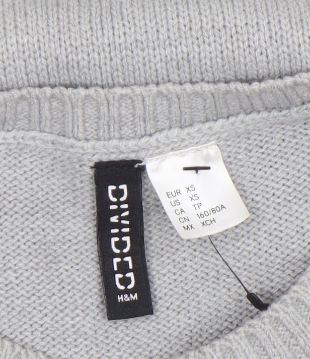H&M Divided Women's Grey Christmas Santa Jumper XS