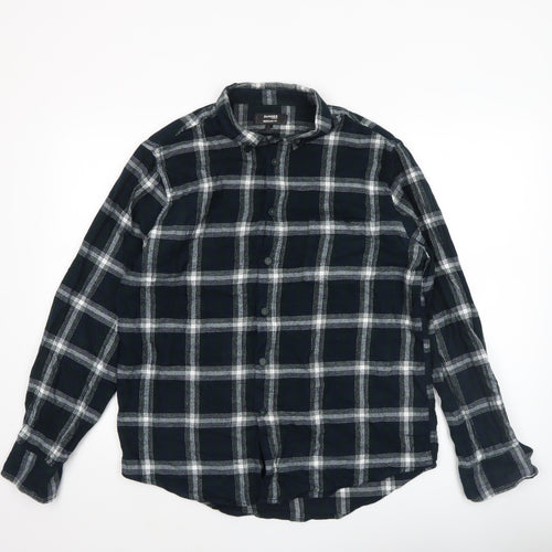 Dunnes Stores Men's Green Check Regular Fit Flannel Shirt L