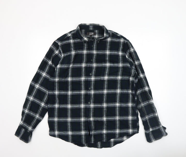 Dunnes Stores Men's Green Check Regular Fit Flannel Shirt L