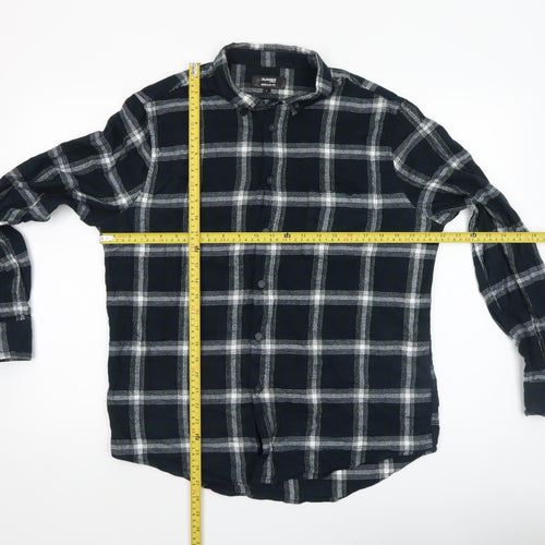 Dunnes Stores Men's Green Check Regular Fit Flannel Shirt L