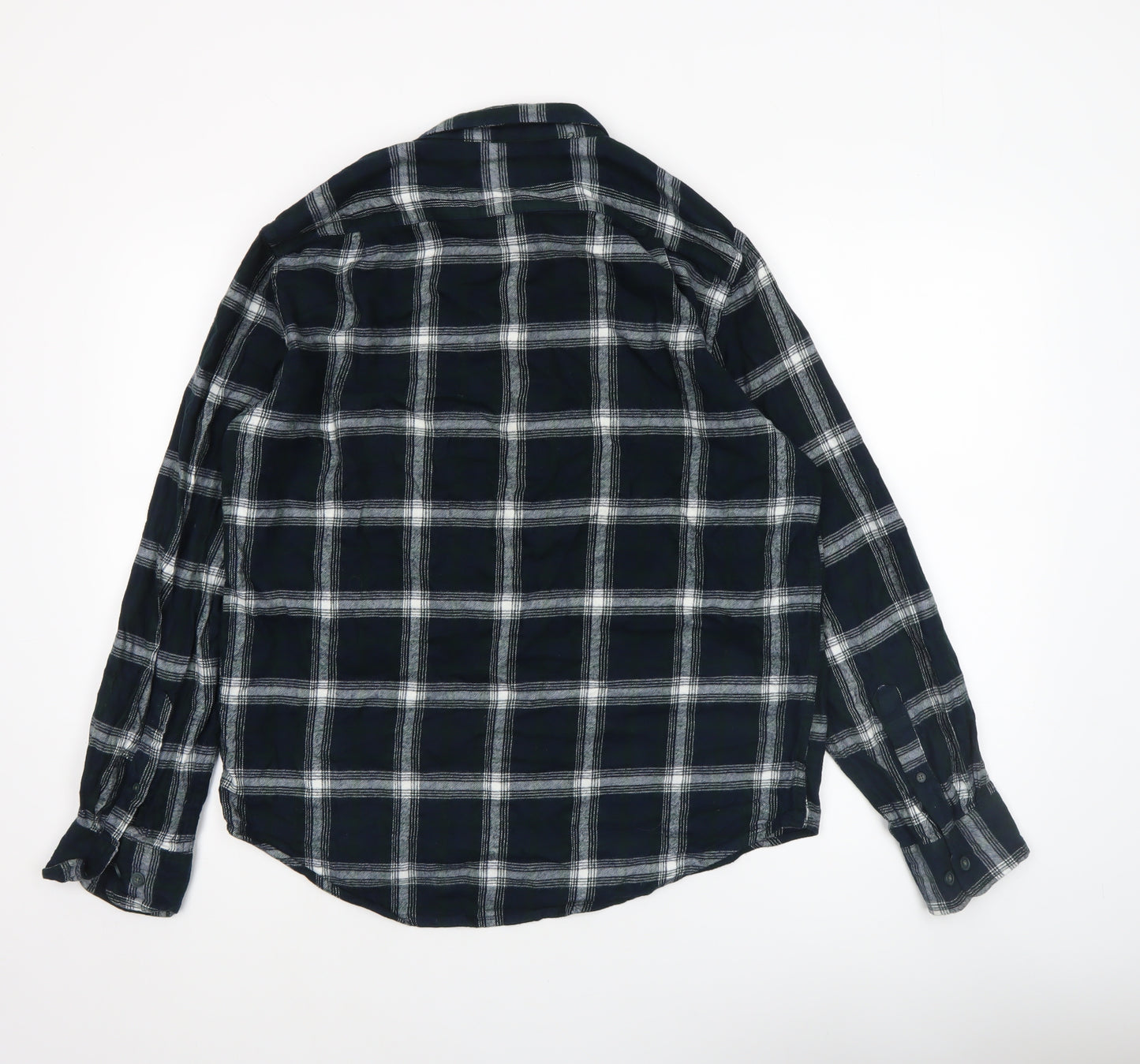 Dunnes Stores Men's Green Check Regular Fit Flannel Shirt L