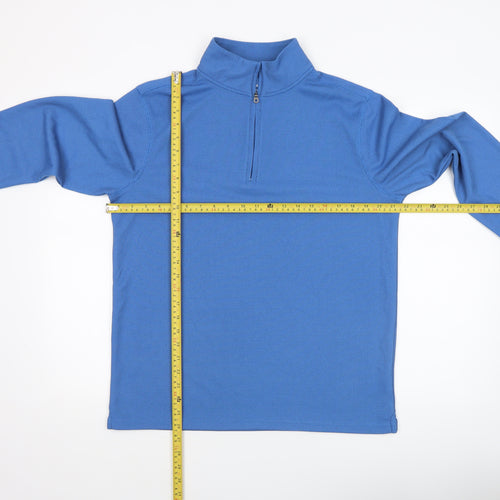 Croft & Barrow Men’s Blue 1/4 Zip Mock Neck Performance Sweatshirt M