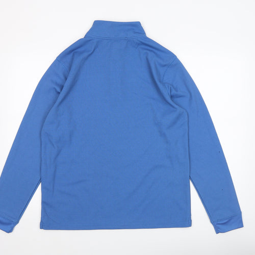 Croft & Barrow Men’s Blue 1/4 Zip Mock Neck Performance Sweatshirt M