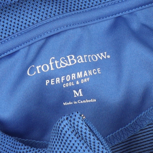 Croft & Barrow Men’s Blue 1/4 Zip Mock Neck Performance Sweatshirt M