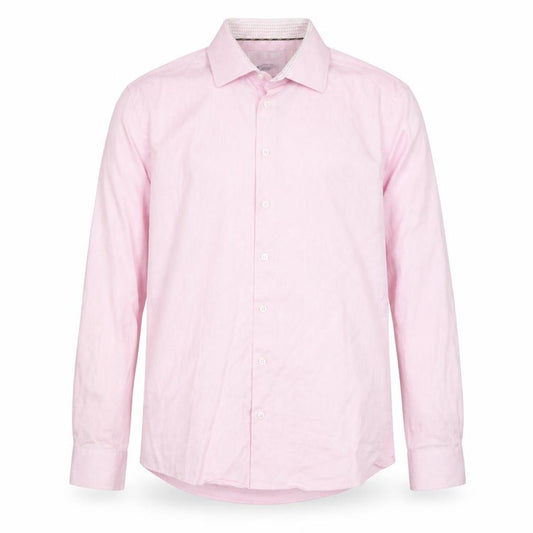 Paul Costelloe Living Men's Pink Medium Cotton Long Sleeve Dress Shirt