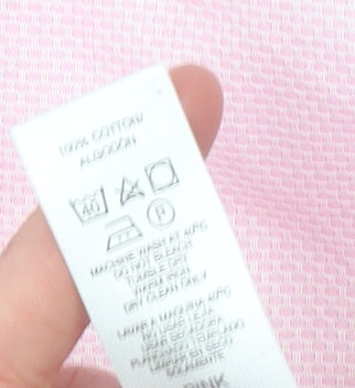 Paul Costelloe Living Men's Pink Medium Cotton Long Sleeve Dress Shirt