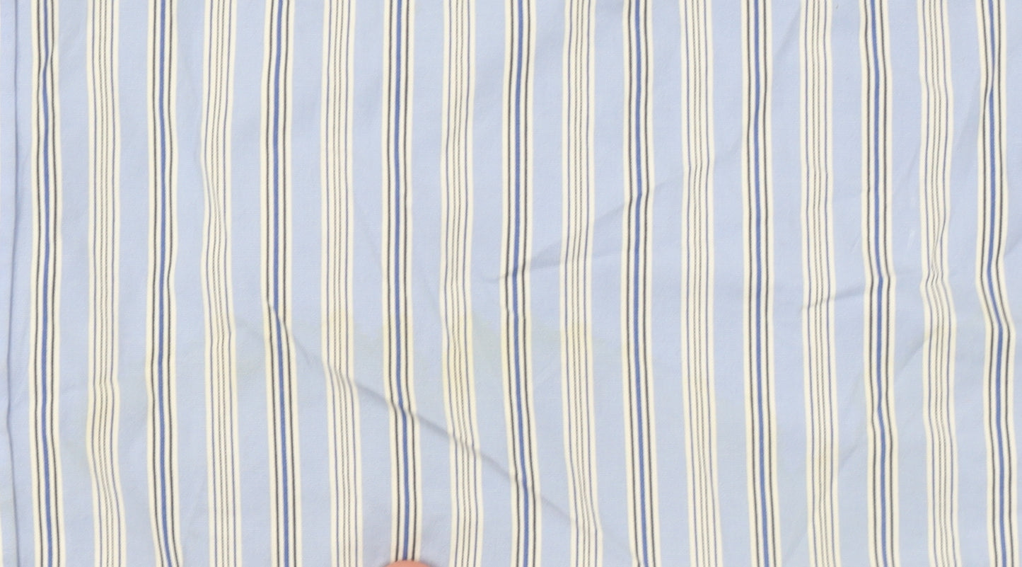 Ralph Lauren Men’s Blue Striped Cotton Button-Down Shirt L