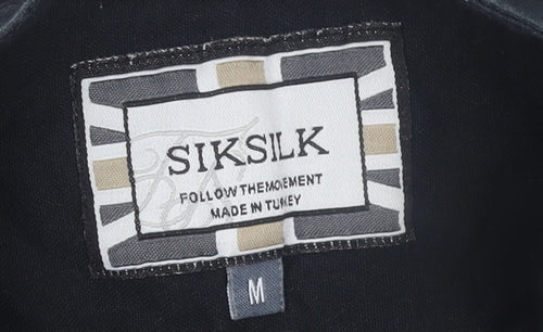 SikSilk Men's Black and Gold Short Sleeve T-Shirt M Baroque Style
