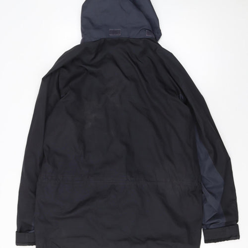 Zone Men’s Black Waterproof Hooded Parka Jacket Size M