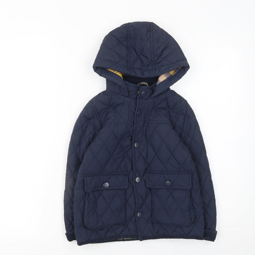 Next Boys Blue Quilted Hooded Jacket 4-5 Years