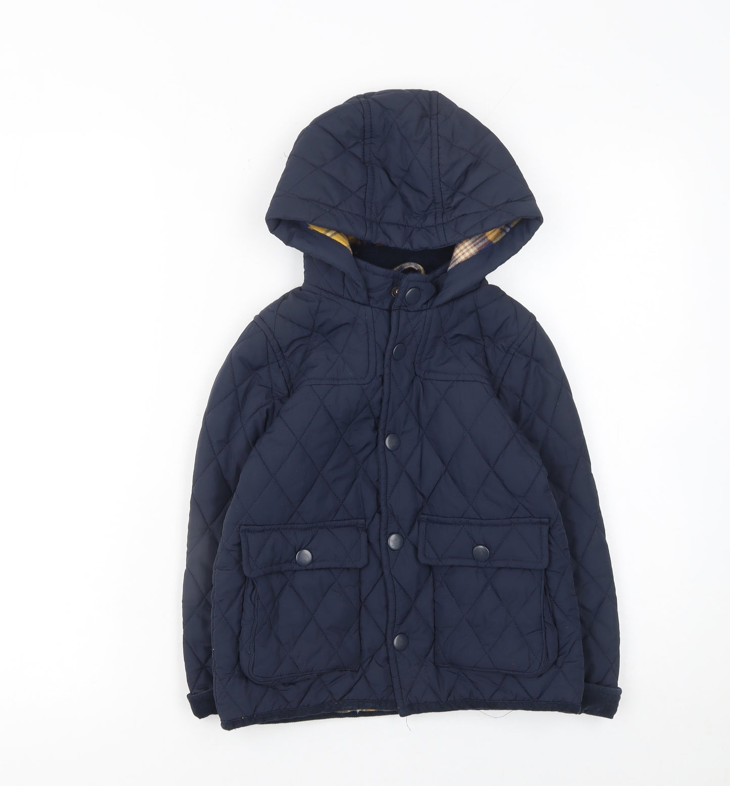Next Boys Blue Quilted Hooded Jacket 4-5 Years