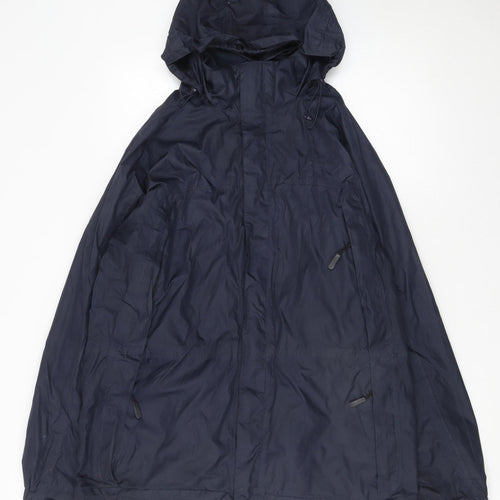 Peter Storm Men’s Blue Waterproof Hooded Rain Jacket M