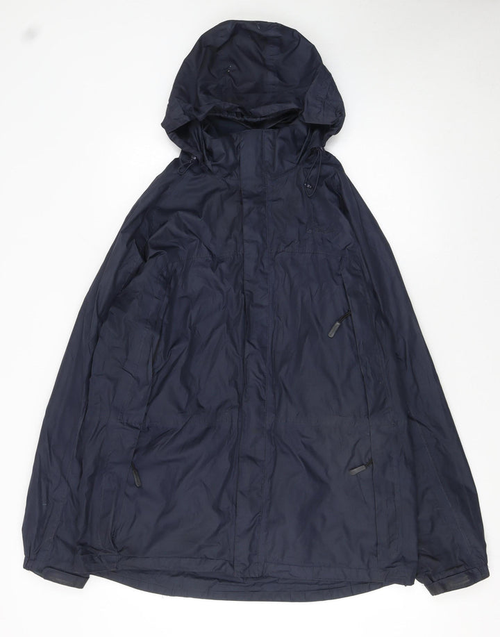 Peter Storm Men’s Blue Waterproof Hooded Rain Jacket M