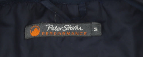 Peter Storm Men’s Blue Waterproof Hooded Rain Jacket M