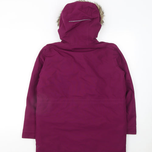 Craghoppers Girls Purple Waterproof Hooded Parka Coat Age 11-12 Years