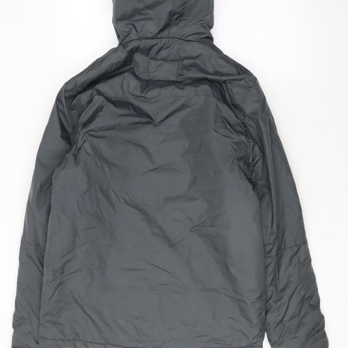 BORO 1876 Men's Grey Hooded Puffer Jacket Size S Windproof Outdoor