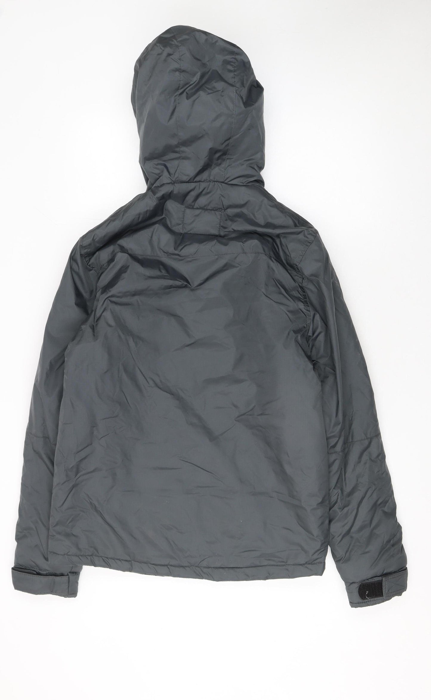 BORO 1876 Men's Grey Hooded Puffer Jacket Size S Windproof Outdoor