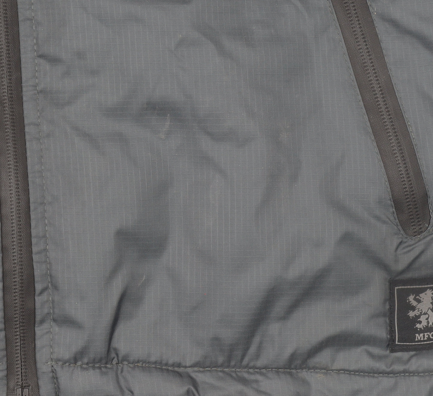 BORO 1876 Men's Grey Hooded Puffer Jacket Size S Windproof Outdoor